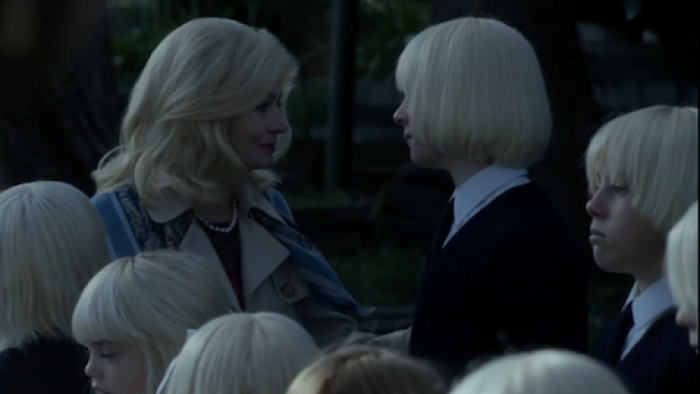 The Clearing TV show screenshot-3: Adrienne "Mother" speaks to the dyed-hair children. 