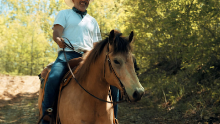 The McBee Dynasty screenshot 1: Steve McBee rides a horse. 