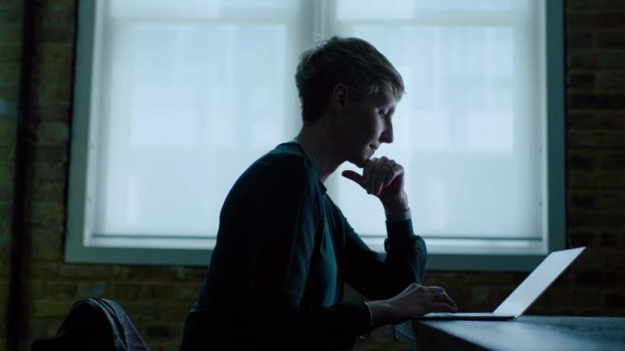The Men Who Stole the World Cup: Heidi Blake working at laptop