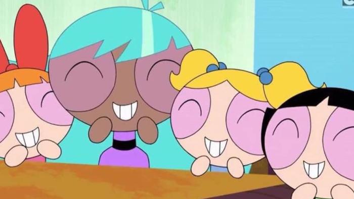 The Powerpuff Girls: The Power of Four TV Movie: The girls laugh