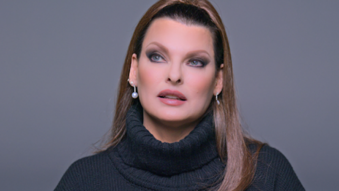 The Super Models TV show screenshot 2: Linda Evangelista talks about her career.