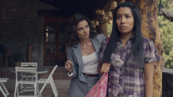The Surrogacy TV show screenshot 2: Shani Lozano (foreground) and Vanessa Restrepo (background.)