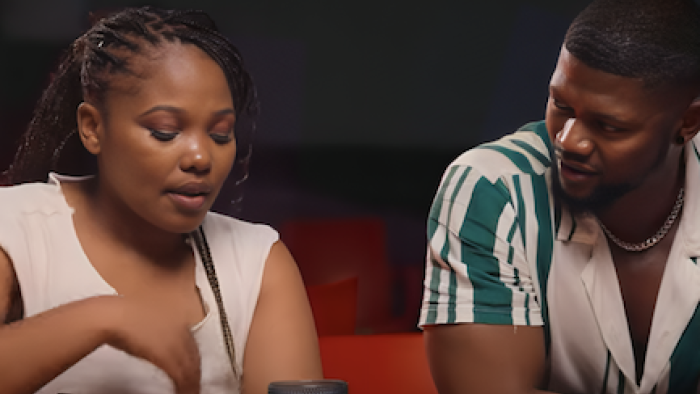 The Ultimatum: South Africa TV show screenshot 1: Partners talk after reuniting. 