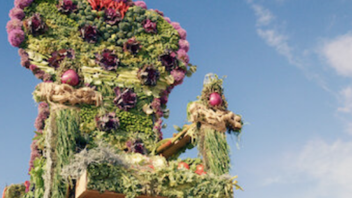 The Big Flower Fight TV Show: An edible throne. 