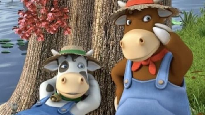 The Mooh Brothers TV Series: The Mooh brothers taking a break. 