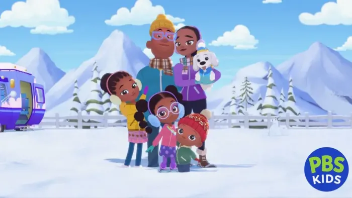 Weather Hunters TV show screenshot 2: The Hunters stand in the snow