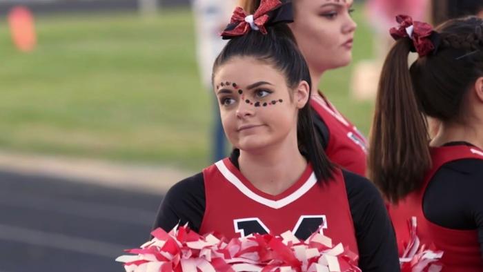 Teen Mom TV Series: Lexi cheering while pregnant for the first time. 