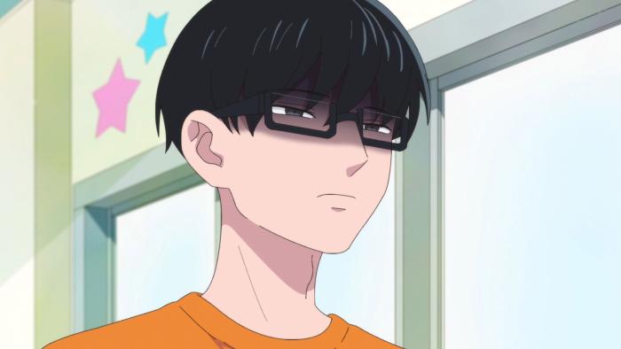 You and I Are Polar Opposites TV show screenshot 4: A close-up of Tani's face. He looks annoyed and has a shadow across his eyes.