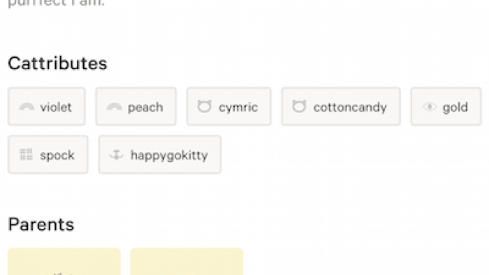 CryptoKitties Screen Capture #3