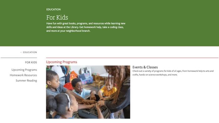 Kids.nypl.org Screen Capture #1
