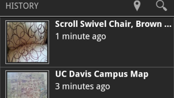  Google Goggles App: Screenshot #1