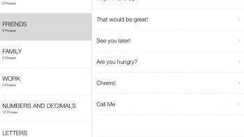 Phraseboard Keyboard App: Screenshot 1