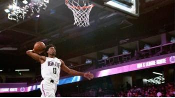 Destination NBA: A G League Odyssey: Scoot Henderson shoots.