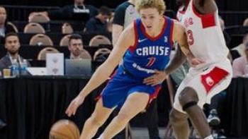 Destination NBA: A G League Odyssey: Jack Turell dribbles.