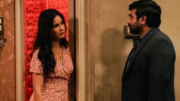 Merry Christmas: Maria and Albert stand by a doorway 