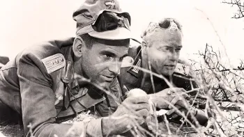 The Young Lions: Two German soldiers readying a shot in war