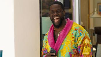 72 Hours: Kevin Hart in a bathrobe.