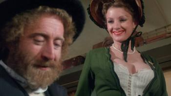The Frisco Kid: Gene Wilder looks to the ground as a woman stands over him
