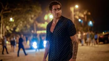 Road House: Jake Gyllenhaal stands in the street looking bruised after a fight