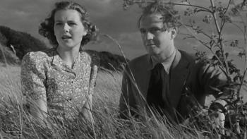 A Canterbury Tale: Sheila Sim and Eric Portman sit together in a field of tall grass