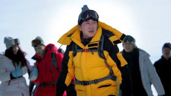 A Legend: Jackie Chan in yellow snow jacket