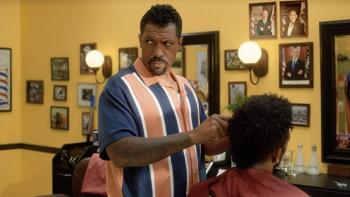 A Snowy Day in Oakland Movie: Deon Cole cuts hair while looking concerned
