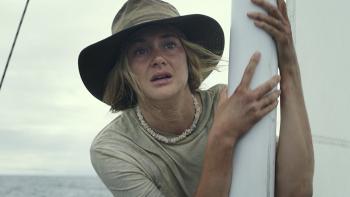 Adrift Movie: Tami looking panicked