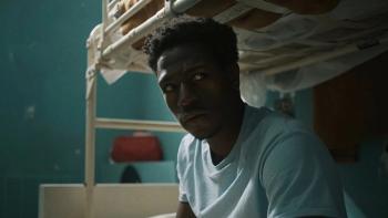 Wasteman: David Jonsson sits on a prison bunk looking concerned