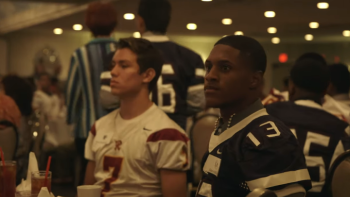 The All-Americans Movie: Scene 3 Football players sit together at a restaurant table. 