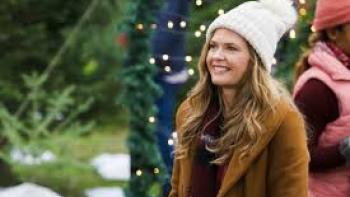 A Lot Like Christmas: Maggie Lawson at Christmas tree lot