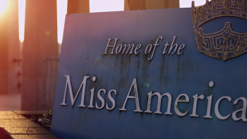 Home of the Miss America Pageant vintage sign in Atlantic City, New Jersey