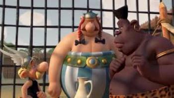 Asterix: The Mansions of the Gods Movie: Asterix, Obelix and a Roman slave