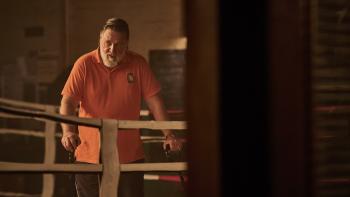 Beast Movie: Leaning on two canes, trainer Sammy (Russell Crowe) stands in his gym as if pondering something