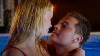 Beautiful Wedding Movie: Dylan Sprouse and Virginia Gardner kiss in a pool