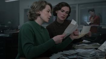 Boston Stranger: Keira Knightley and Carrie Coon review documents.