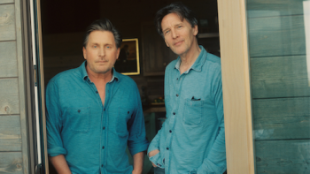 Brats: Emilio Estevez and Andrew McCarthy in a doorway.