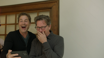 Brats: Rob Lowe and Andrew McCarthy laughing.