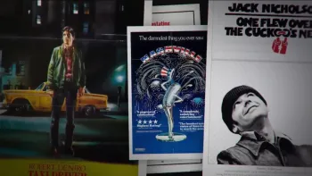 Breakdown: 1975 movie: Collage of movie posters for Taxi Driver, Nashville, and One Flew Over the Cuckoo's Nest