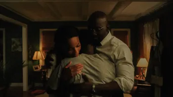 Bruiser: Jalyn Hall hugs Shamier Anderson and Shinelle Azoroh, his on-screen parents.