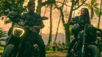 Burning Betrayal scene 2: Man and woman on motorcycles