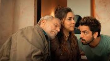 Cheers to Life: man leans on shoulder of woman with man