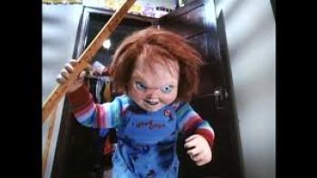 Child's Play 2 Movie: Chucky runs with a stick