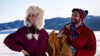 Christmas as Usual: woman and man in winter wear