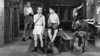 City Lights Movie: Charlie Chaplin preps for a boxing match