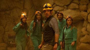 Corporate Animals Movie: Brandon and several cavers react to a cave-in
