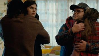 Couples Weekend movie: Two couples hug