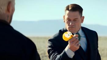 Coyote vs. Acme Movie: Buddy (John Cena) squishes Tweety Bird