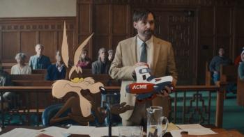 Coyote vs. Acme Movie: Wile E. Coyote in court with his lawyer, Kevin (Will Forte)