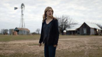 The Dark and the Wicked Movie: Louise in front of the farmhouse