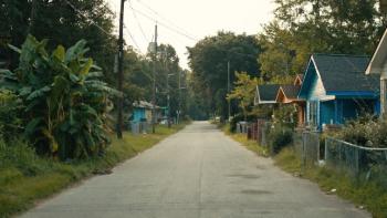 Image of a street in the community of Africatown, Alabama.